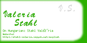 valeria stahl business card